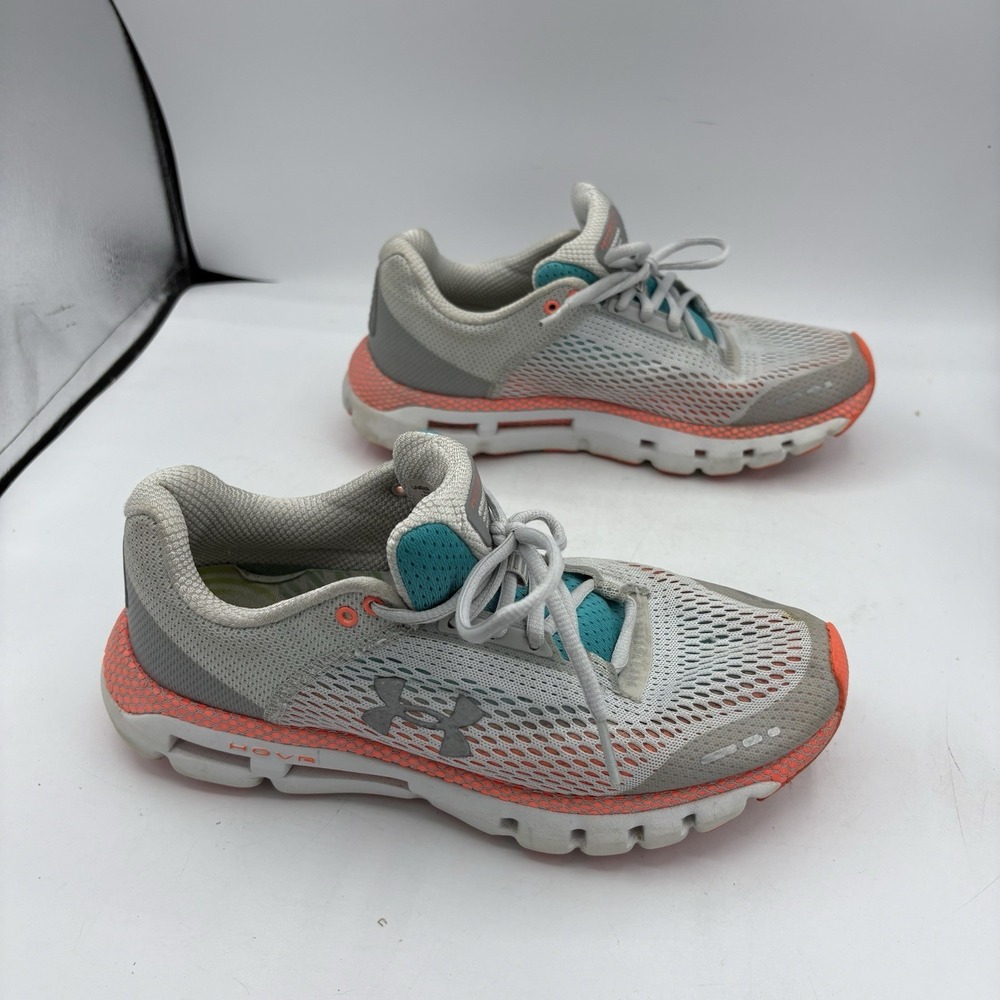 Under Armour Shoes Womens Size 9 HOVR Infinite Gray Orange Sneakers - Picture 8 of 10